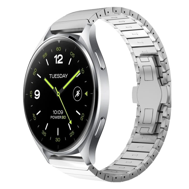 For Xiaomi Watch 2 22mm One Bead Paint Butterfly Buckle Alloy Watch Band(Silver) - free shipping - PMC TechLife - Order now!