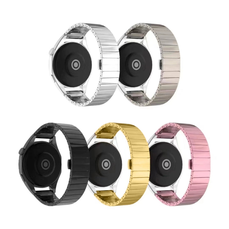 For Ticwatch Pro 22mm One Bead Paint Butterfly Buckle Alloy Watch Band(Silver) - free shipping - PMC TechLife - Order now!
