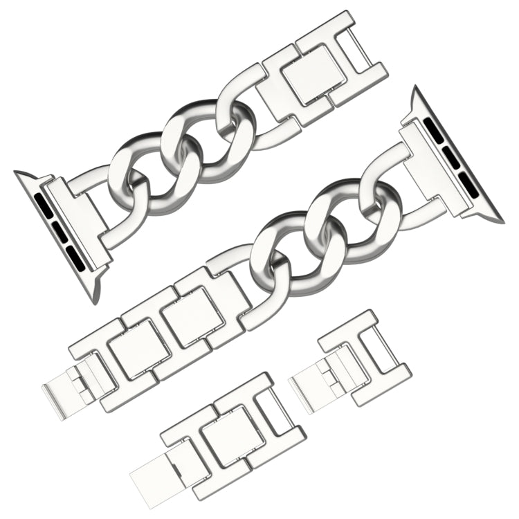 For Apple Watch Series 8 45mm Quick-Release Metal Chain Watch Band(Silver) - free shipping - PMC TechLife - Order now!