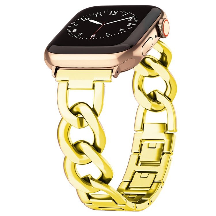 For Apple Watch Series 8 41mm Quick-Release Metal Chain Watch Band(Gold) - free shipping - PMC TechLife - Order now!