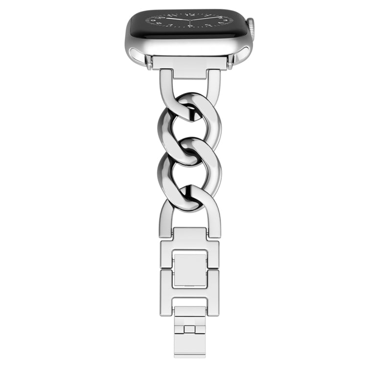 For Apple Watch Series 8 41mm Quick-Release Metal Chain Watch Band(Silver) - free shipping - PMC TechLife - Order now!