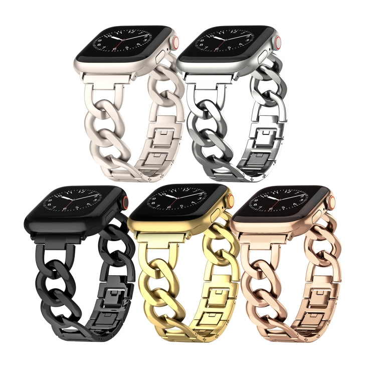 For Apple Watch Series 5 40mm Quick-Release Metal Chain Watch Band(Gold) - free shipping - PMC TechLife - Order now!