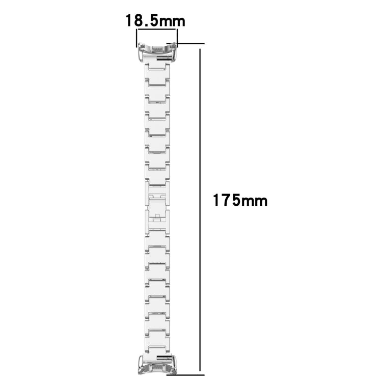 For Xiaomi Smart Band 9 / 9 NFC Diamond Three Beads Stainless Steel Metal Watch Band(Silver) - free shipping - PMC TechLife - Order now!