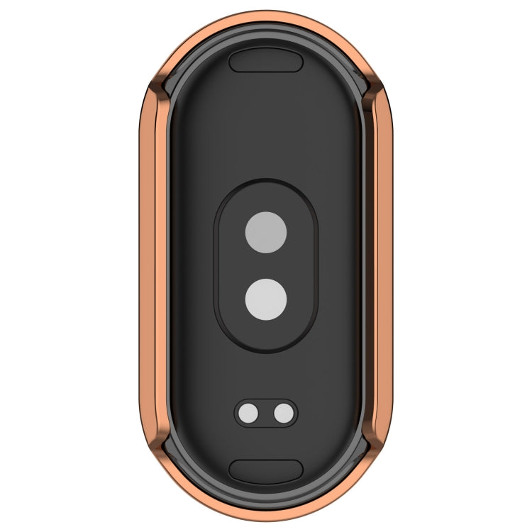 For Xiaomi Smart Band 9 NFC Diamond Half Coverage Hollow PC Watch Protective Case(Rose Gold) - Watch Cases by PMC TechLife | Online Shopping South Africa | PMC TechLife | Buy Now Pay Later Mobicred