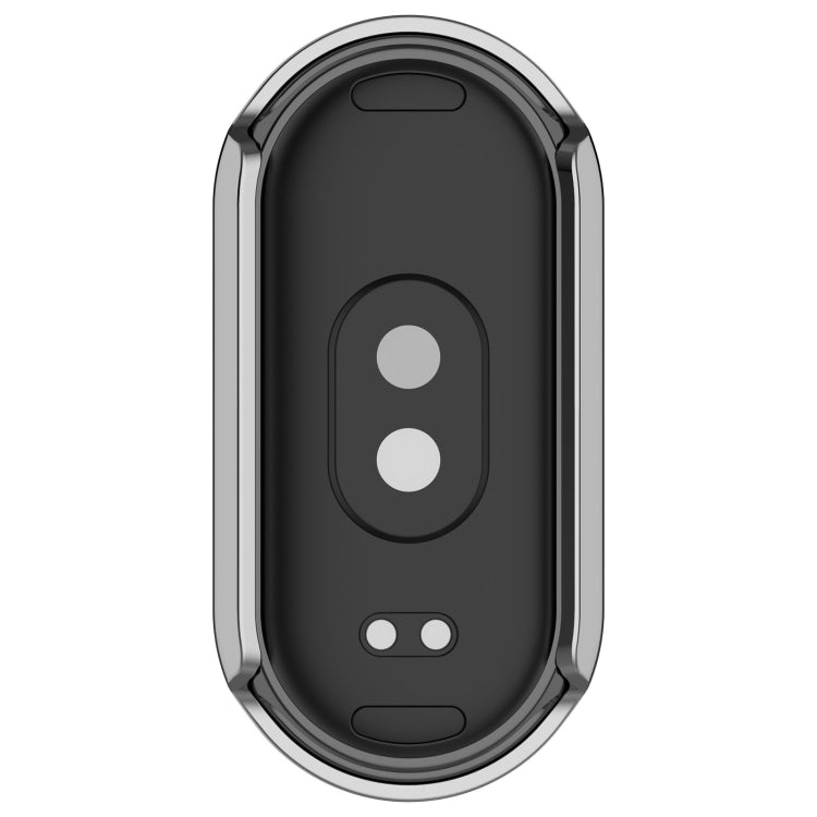 For Xiaomi Smart Band 9 NFC Diamond Half Coverage Hollow PC Watch Protective Case(Silver) - Watch Cases by PMC TechLife | Online Shopping South Africa | PMC TechLife | Buy Now Pay Later Mobicred