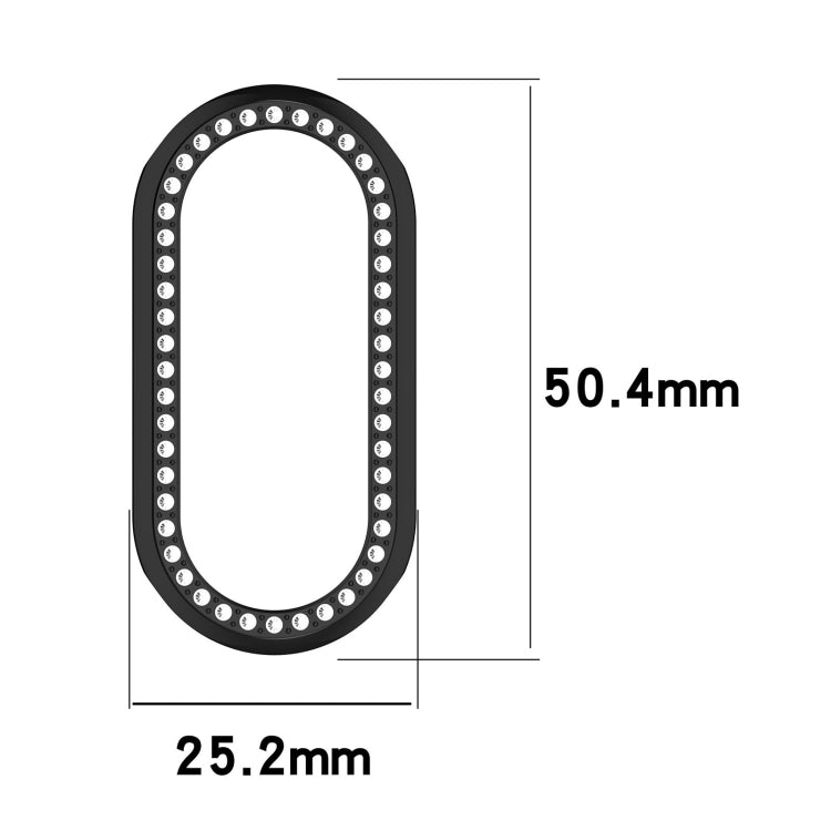 For Xiaomi Smart Band 9 Diamond Half Coverage Hollow PC Watch Protective Case(Black) - Watch Cases by PMC TechLife | Online Shopping South Africa | PMC TechLife | Buy Now Pay Later Mobicred
