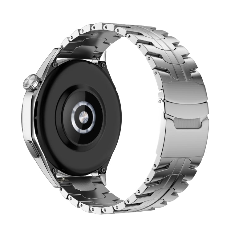 For Huawei Watch Ultimate / Buds 22mm Double Lock Buckle Turtle Steel Watch Band(Silver) - free shipping - PMC TechLife - Order now!
