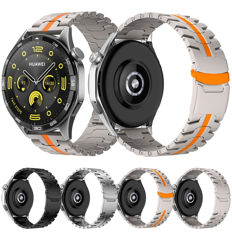For Huawei Watch GT / GT 2e 22mm Double Lock Buckle Turtle Steel Watch Band(Silver) - free shipping - PMC TechLife - Order now!