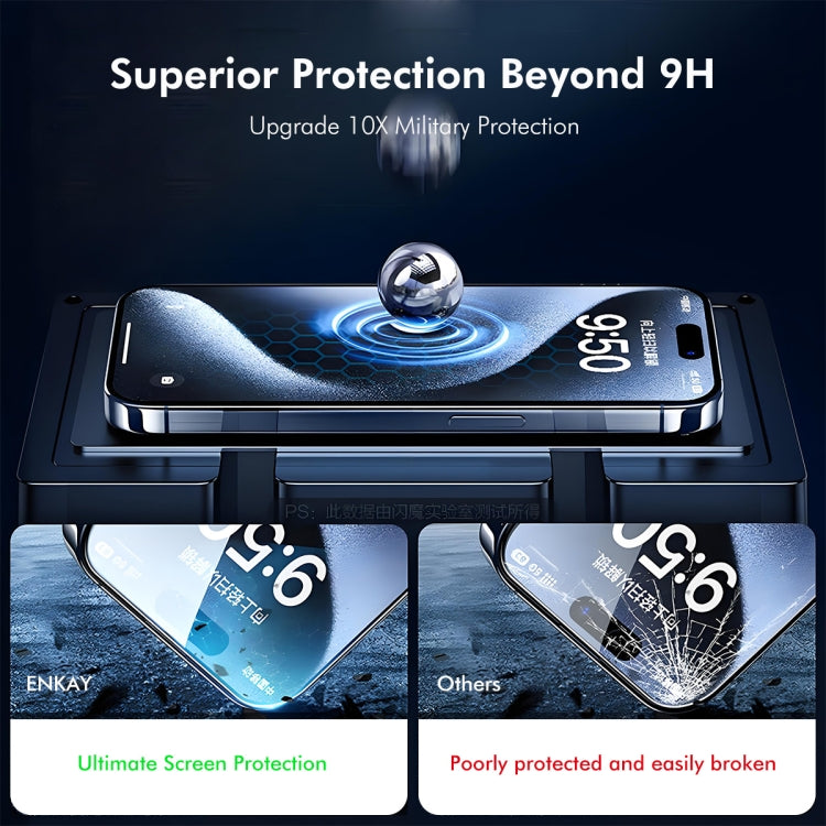 For iPhone 16 Pro ENKAY 300C Super Large Arc Full Coverage High Aluminum-silicon Tempered Glass Film - free shipping - PMC Jewellery - Order now!