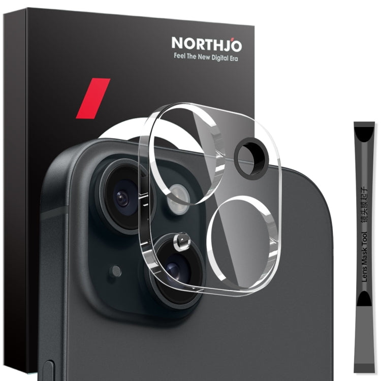 For iPhone 15 / 15 Plus NORTHJO Camera Lens Protector 3D HD Tempered Glass Film(Clear) - free shipping - PMC Jewellery - Order now!