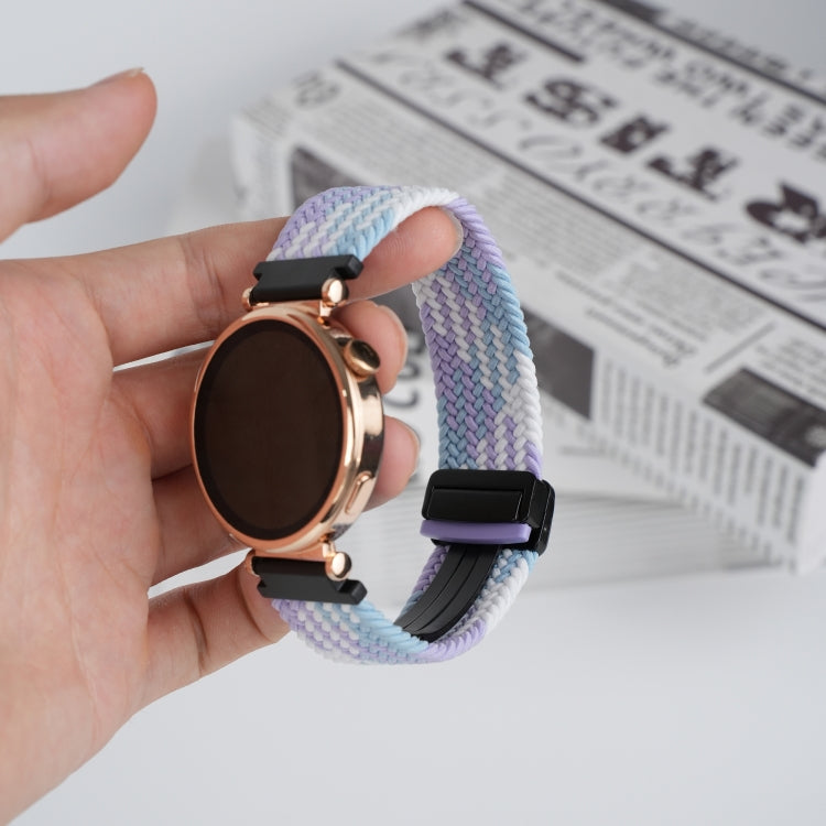 For Ticwatch Pro 3 Ultra 22mm Magnetic Buckle Braided Watch Band(Violet) - free shipping - PMC Jewellery - Order now!