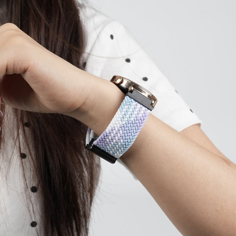 For Ticwatch Pro 3 Ultra 22mm Magnetic Buckle Braided Watch Band(Violet) - free shipping - PMC Jewellery - Order now!