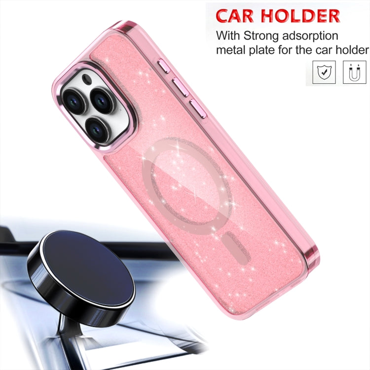 For iPhone 16 Plus Glitter MagSafe Shockproof Phone Case(Blue) - iPhone 16 Plus Cases by PMC TechLife | Online Shopping South Africa | PMC TechLife | Buy Now Pay Later Mobicred