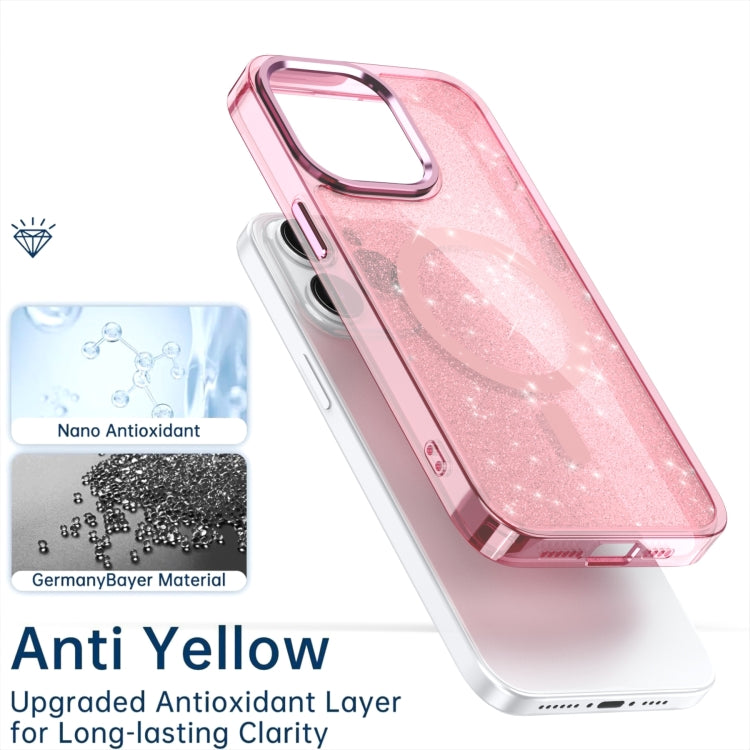 For iPhone 16 Pro Max Glitter MagSafe Shockproof Phone Case(Purple) - iPhone 16 Pro Cases by PMC TechLife | Online Shopping South Africa | PMC TechLife | Buy Now Pay Later Mobicred