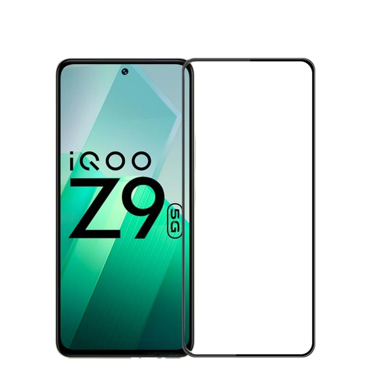For vivo iQOO Z9 Global PINWUYO 9H 3D Curved Full Screen Explosion-proof Tempered Glass Film(Black) - free shipping - PMC Jewellery - Order now!
