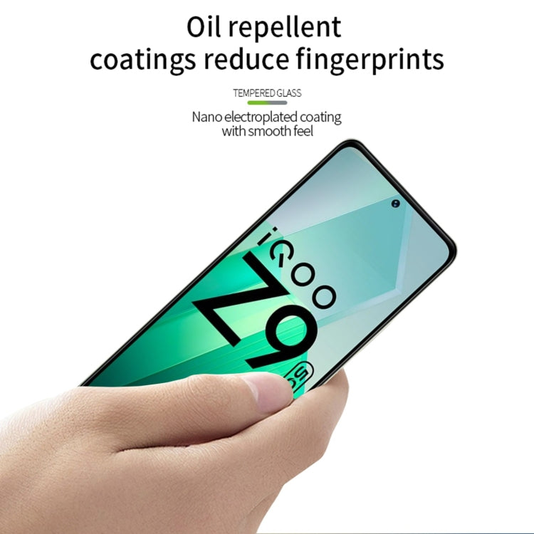 For vivo iQOO Z9 Global PINWUYO 9H 3D Curved Full Screen Explosion-proof Tempered Glass Film(Black) - free shipping - PMC Jewellery - Order now!
