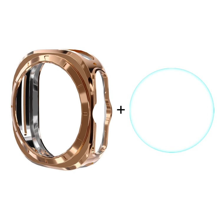 For Samsung Galaxy Watch Ultra 47mm ENKAY Hat-Prince Electroplated Soft TPU Case + 0.2mm 9H Glass Screen Protector(Rose Gold) - free shipping - PMC Jewellery - Order now!