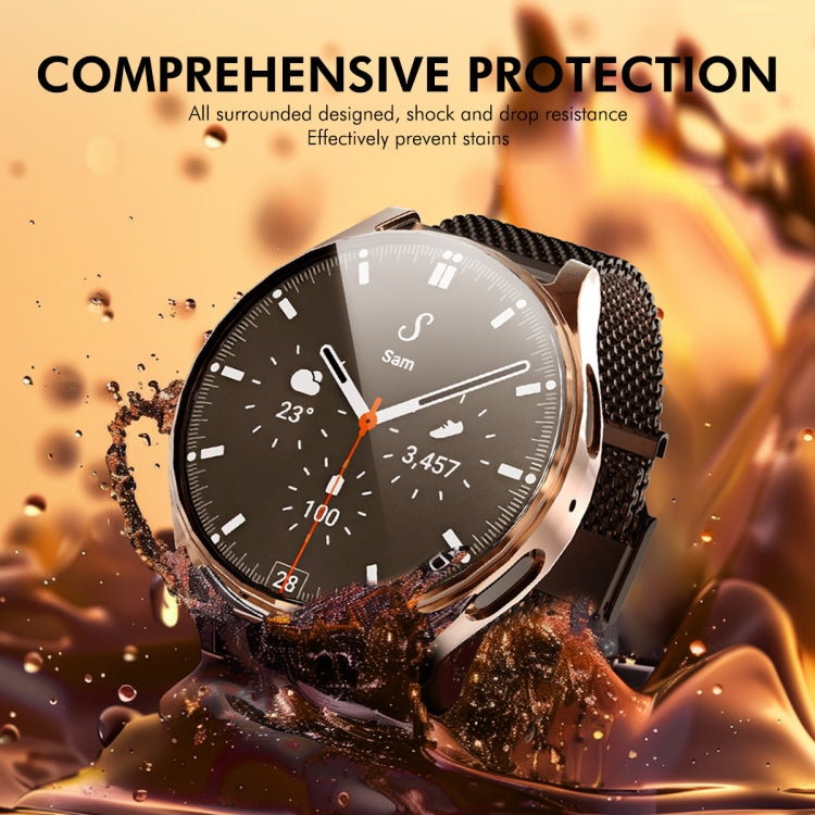For Samsung Galaxy Watch7 44mm ENKAY Hat-Prince Full Coverage Electroplated Soft TPU Case with Screen Protection(Black) - free shipping - PMc TechLife - Order now!