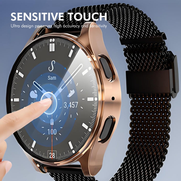 For Samsung Galaxy Watch7 44mm ENKAY Hat-Prince Full Coverage Electroplated Soft TPU Case with Screen Protection(Rose Gold) - free shipping - PMc TechLife - Order now!