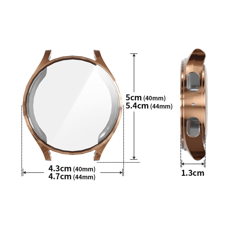 For Samsung Galaxy Watch7 44mm ENKAY Hat-Prince Full Coverage Electroplated Soft TPU Case with Screen Protection(Silver) - free shipping - PMc TechLife - Order now!