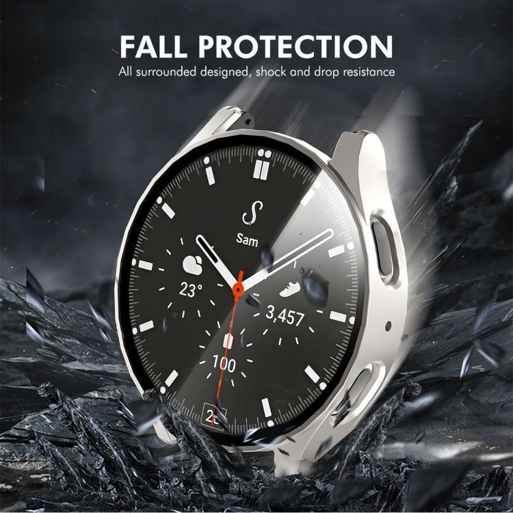 For Samsung Galaxy Watch7 40mm ENKAY Hat-Prince Full Coverage PC + Tempered Glass Film Integrated Watch Case(Dark Blue) - free shipping - PMc TechLife - Order now!