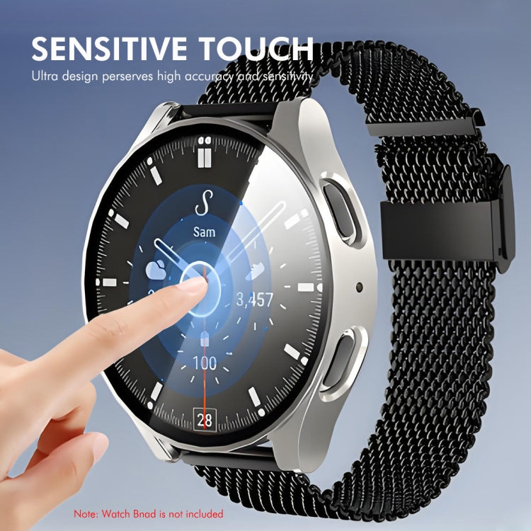 For Samsung Galaxy Watch7 40mm ENKAY Hat-Prince Full Coverage PC + Tempered Glass Film Integrated Watch Case(Silver) - free shipping - PMc TechLife - Order now!