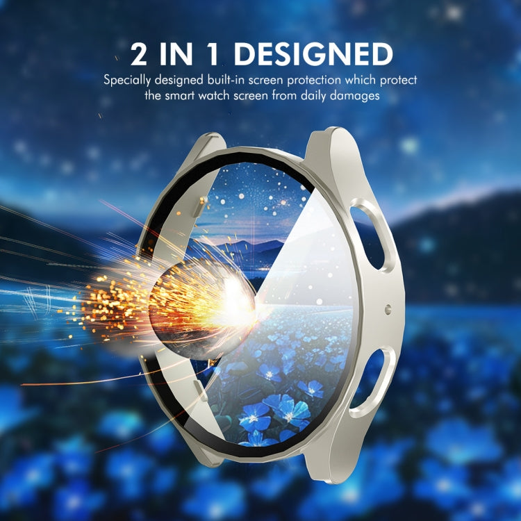 For Samsung Galaxy Watch7 40mm ENKAY Hat-Prince Full Coverage PC + Tempered Glass Film Integrated Watch Case(Silver) - free shipping - PMc TechLife - Order now!