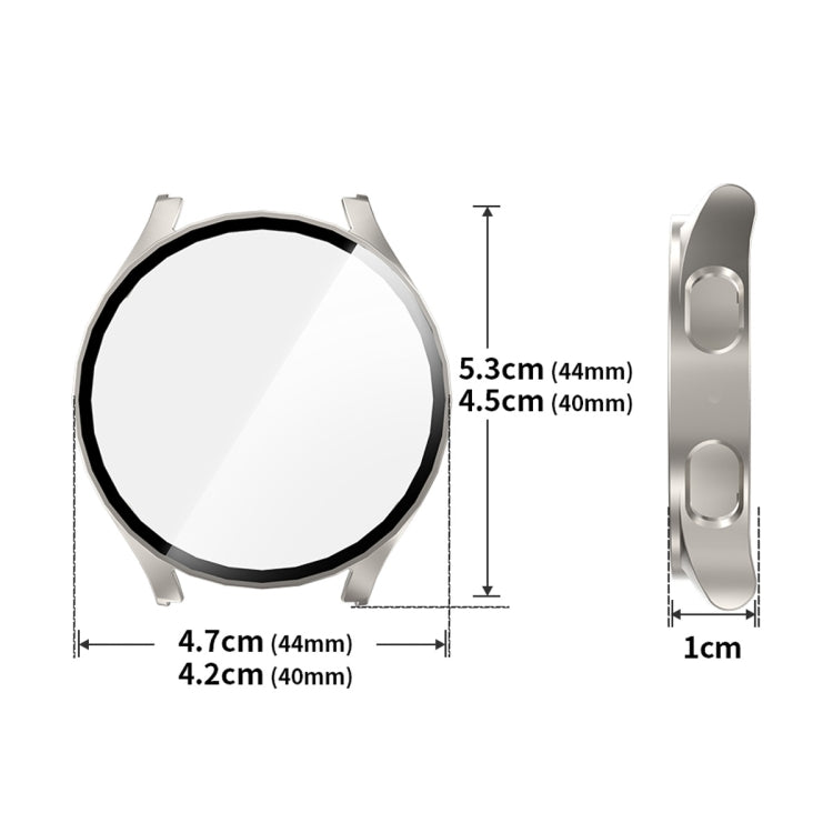 For Samsung Galaxy Watch7 44mm ENKAY Hat-Prince Full Coverage PC + Tempered Glass Film Integrated Watch Case(Dark Green) - free shipping - PMc TechLife - Order now!