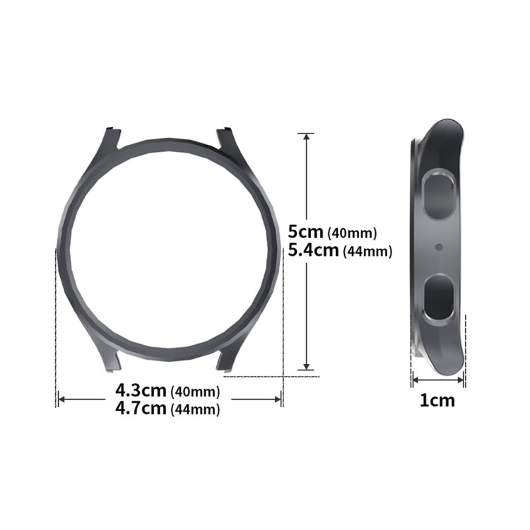 For Samsung Galaxy Watch7 44mm ENKAY Hat-Prince Electroplated Hard PC Case + 0.2mm 9H Glass Screen Protector(Gun Metal) - free shipping - PMc TechLife - Order now!