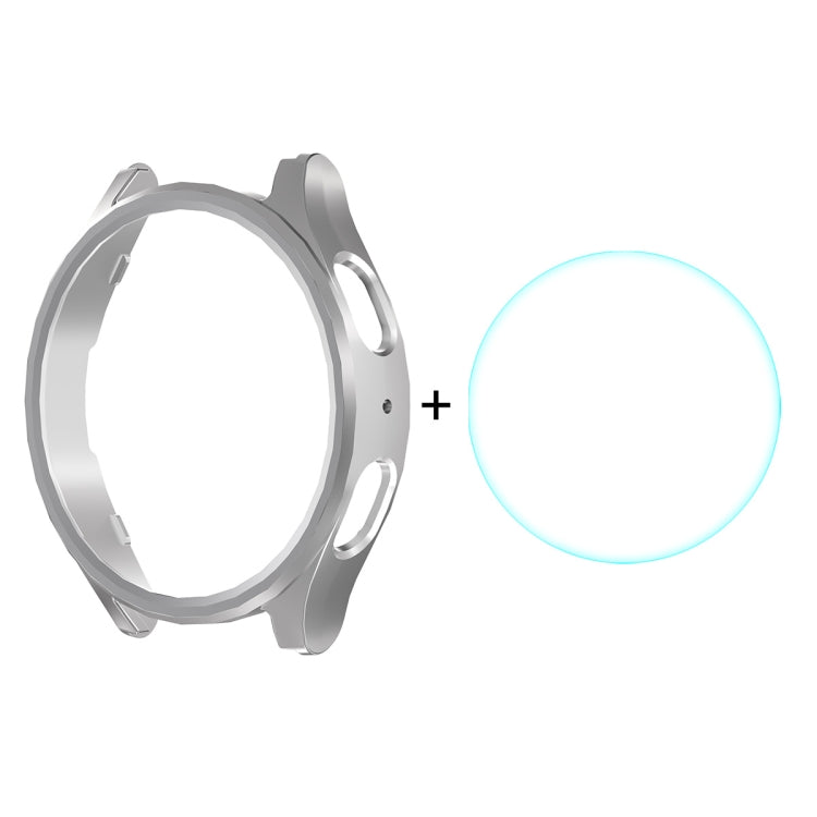 For Samsung Galaxy Watch7 40mm ENKAY Hat-Prince Electroplated Hard PC Case + 0.2mm 9H Glass Screen Protector(Silver) - free shipping - PMc TechLife - Order now!