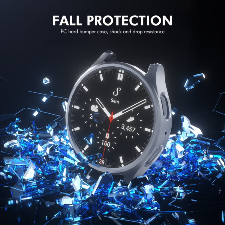 For Samsung Galaxy Watch7 40mm ENKAY Hat-Prince Electroplated Hard PC Case + 0.2mm 9H Glass Screen Protector(Silver) - free shipping - PMc TechLife - Order now!
