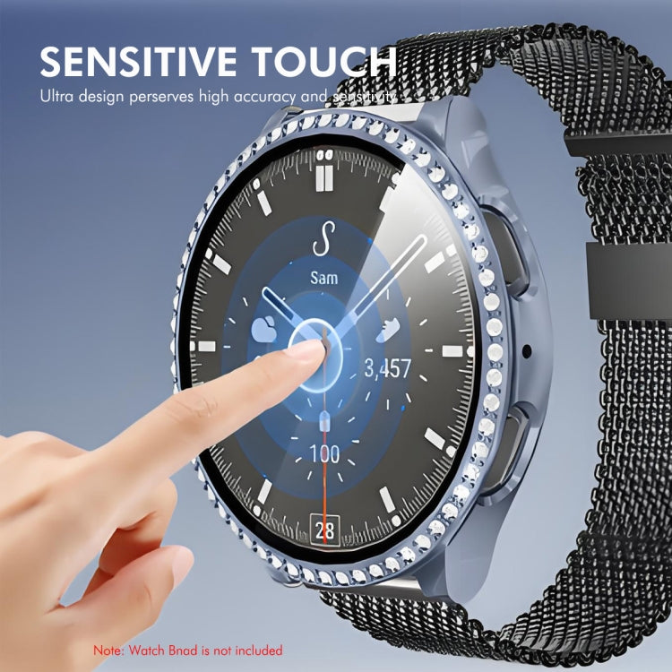 For Samsung Galaxy Watch7 44mm ENKAY Hat-Prince Blink Full Coverage PC + Tempered Glass Film Integrated Watch Case(Silver) - free shipping - PMc TechLife - Order now!