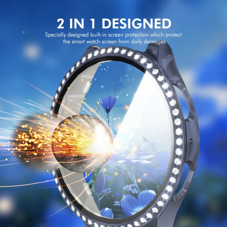 For Samsung Galaxy Watch7 44mm ENKAY Hat-Prince Blink Full Coverage PC + Tempered Glass Film Integrated Watch Case(Silver) - free shipping - PMc TechLife - Order now!