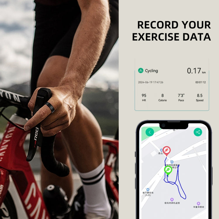 R11M SIZE 9 Smart Ring, Support Heart Rate / Blood Oxygen / Sleep / Multiple Sports Modes(Black) - Smart Rings / Smart Telephones by PMC TechLife | Online Shopping South Africa | PMC TechLife | Buy Now Pay Later Mobicred