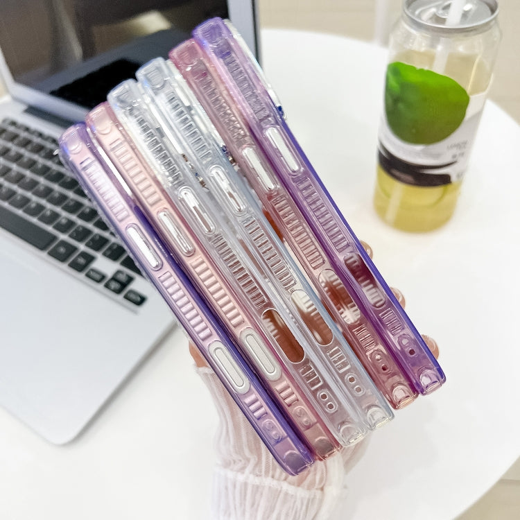 For iPhone 16 Pro Plating Glitter Texture TPU Phone Case with Lens Film(Purple Feather Yarn) - iPhone 16 Pro Cases by PMC TechLife | Online Shopping South Africa | PMC TechLife | Buy Now Pay Later Mobicred