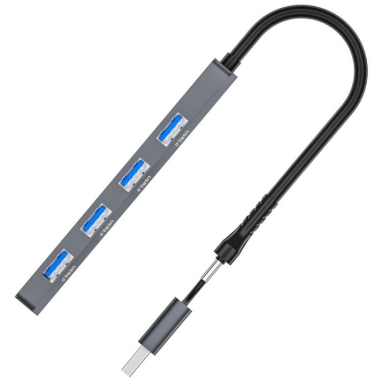 ADS-305D USB / Type-C to USB3.0 4-Ports USB HUB Computer Laptop Adapter Docking Station - USB 3.0 HUB by PMC Jewellery | Online Shopping South Africa | PMC Jewellery | Buy Now Pay Later Mobicred