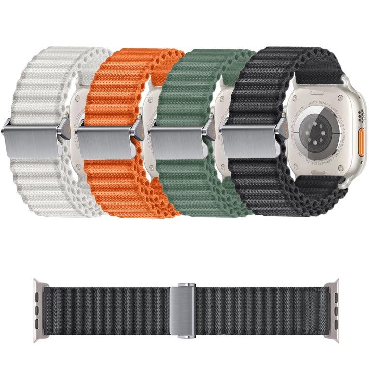 For Apple Watch Ultra 49mm Off Road Magnetic Buckle Braided Nylon Watch Band(Orange) - free shipping - PMC Jewellery - Order now!