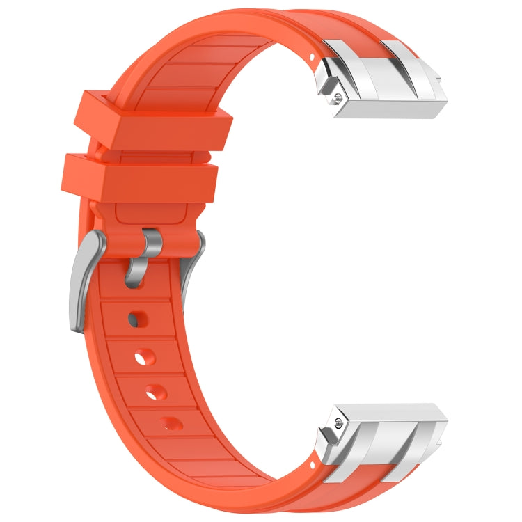 For Samsung Galaxy Watch Active 2 20mm Quick Release Silver Buckle Royal Silicone Watch Band(Orange) - free shipping - PMC TechLife - Order now!