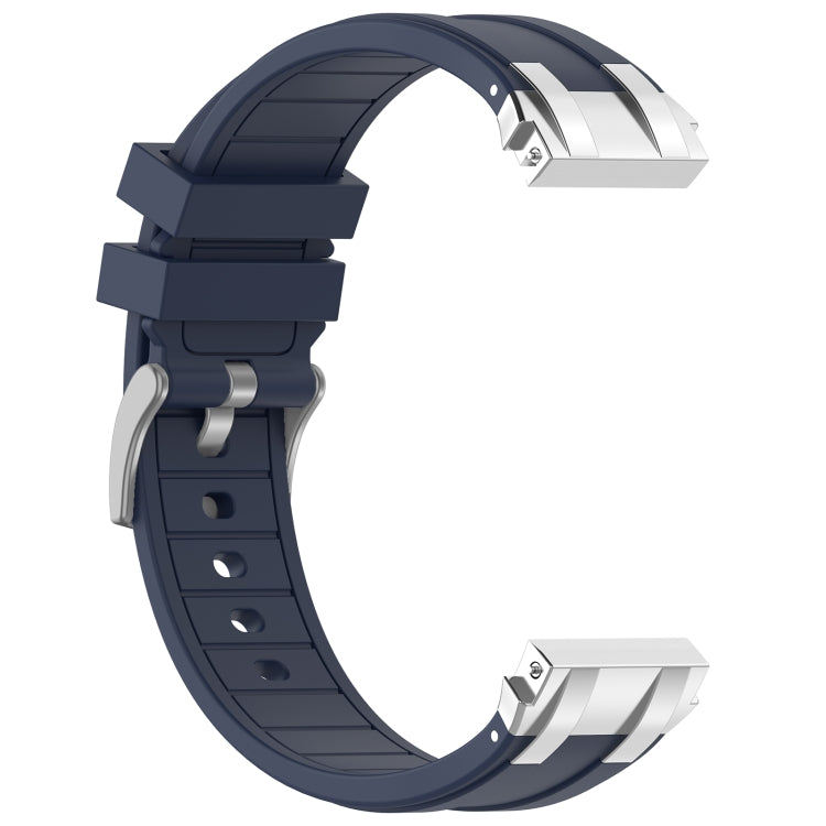 For Samsung Galaxy Watch Active 2 20mm Quick Release Silver Buckle Royal Silicone Watch Band(Navy Blue) - free shipping - PMC TechLife - Order now!