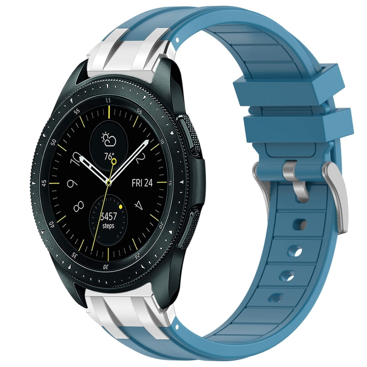For Samsung Galaxy Watch 42mm 20mm Quick Release Silver Buckle Royal Silicone Watch Band(Sea Blue) - free shipping - PMC TechLife - Order now!