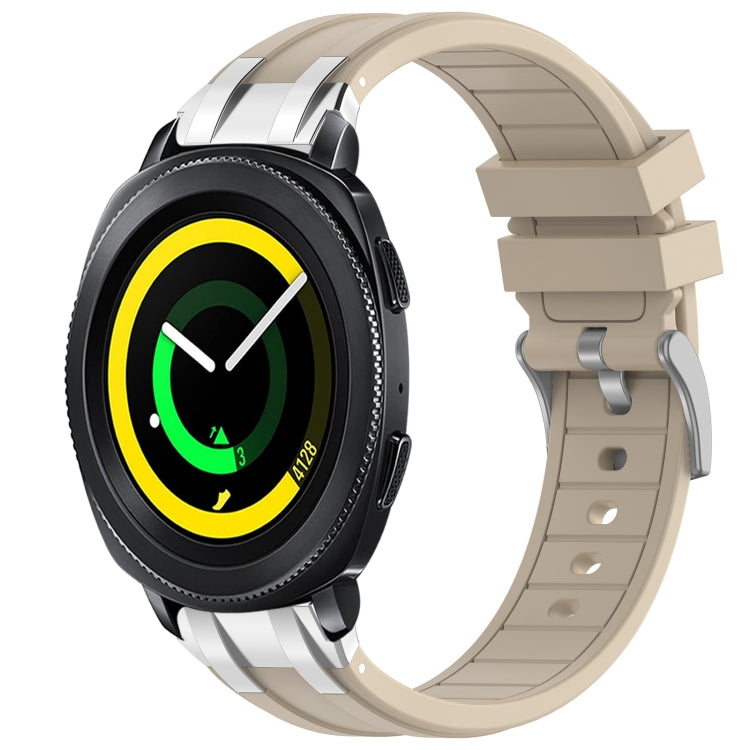For Samsung Gear Sport 20mm Quick Release Silver Buckle Royal Silicone Watch Band(Starlight) - free shipping - PMC TechLife - Order now!