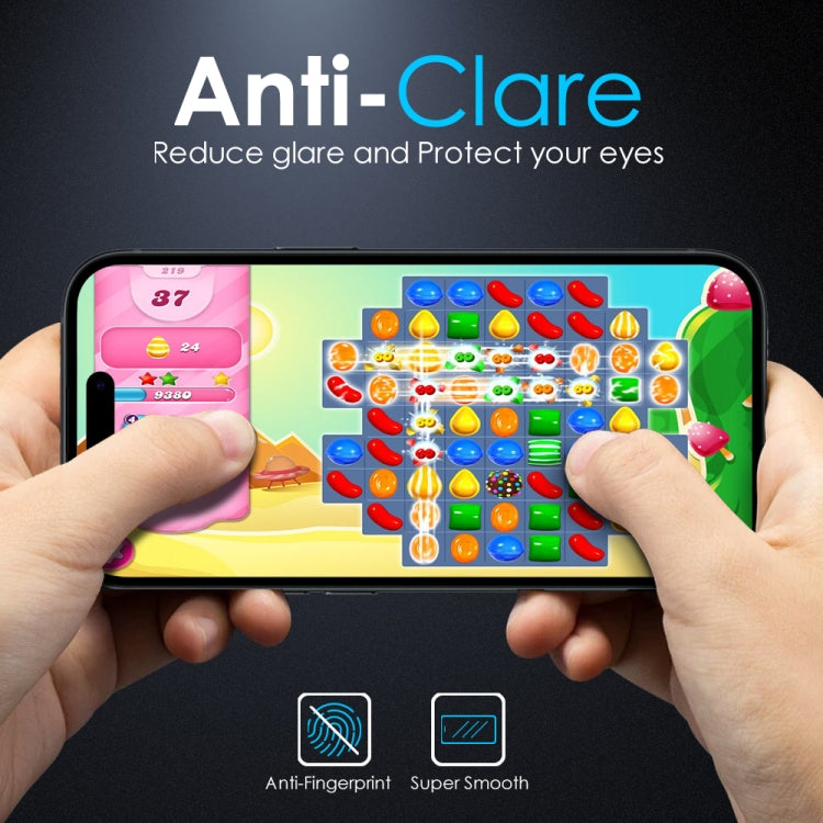 For iPhone 16 Plus NORTHJO Matte Silkscreen Anti-Fingerprint Tempered Glass Film - free shipping - PMC TechLife - Order now!