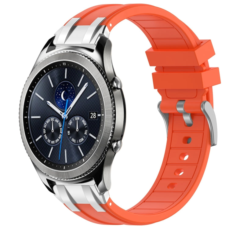 For Samsung Galaxy Gear S3 Classic 22mm Quick Release Silver Buckle Royal Silicone Watch Band(Orange) - free shipping - PMC TechLife - Order now!