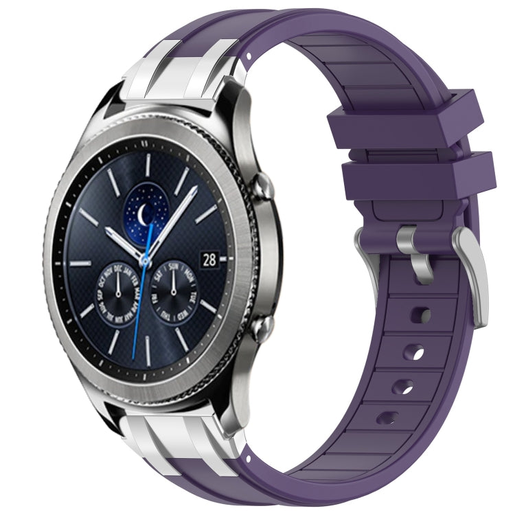 For Samsung Galaxy Gear S3 Classic 22mm Quick Release Silver Buckle Royal Silicone Watch Band(Purple) - free shipping - PMC TechLife - Order now!