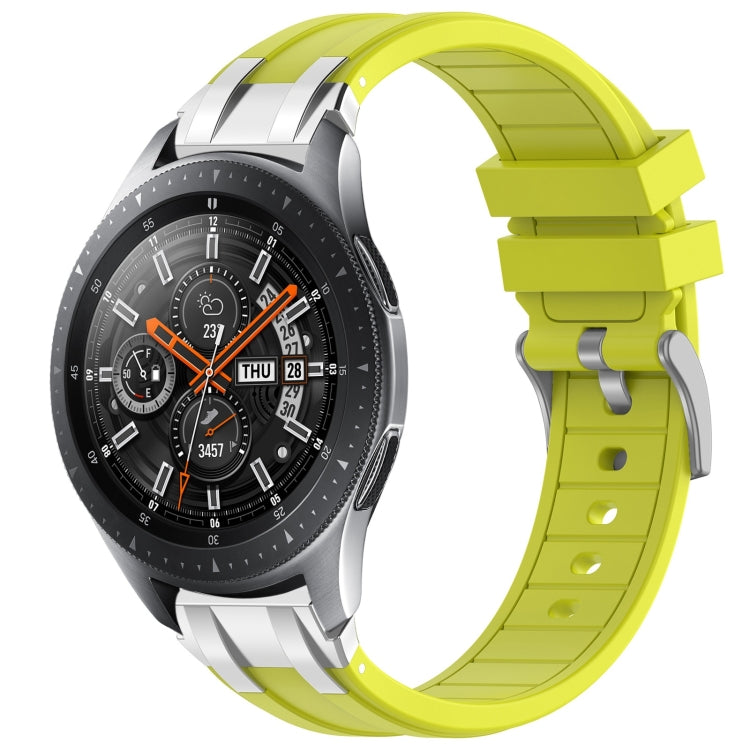 For Samsung Galaxy Watch 46mm 22mm Quick Release Silver Buckle Royal Silicone Watch Band(Vital Yellow) - free shipping - PMC TechLife - Order now!