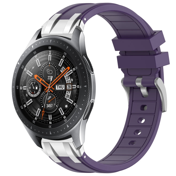 For Samsung Galaxy Watch 46mm 22mm Quick Release Silver Buckle Royal Silicone Watch Band(Purple) - free shipping - PMC TechLife - Order now!