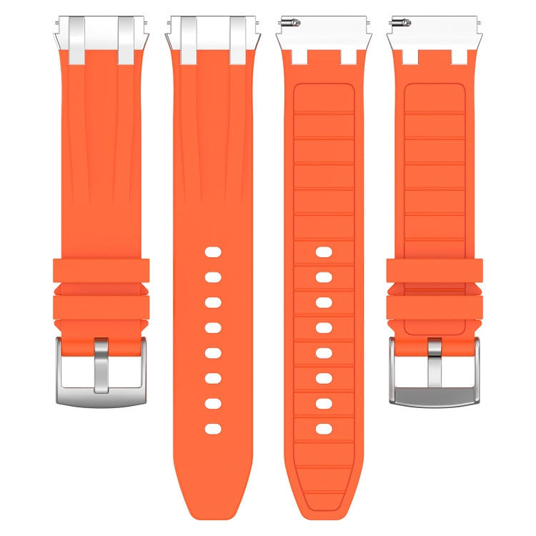 For Amazfit Active 20mm Quick Release Silver Buckle Royal Silicone Watch Band(Orange) - free shipping - PMC TechLife - Order now!