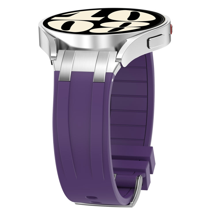 For Amazfit Bip3 20mm Quick Release Silver Buckle Royal Silicone Watch Band(Purple) - free shipping - PMC TechLife - Order now!