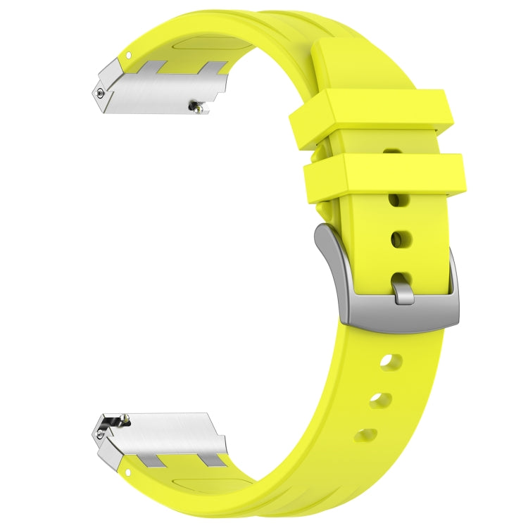 For Amazfit GTS 3 20mm Quick Release Silver Buckle Royal Silicone Watch Band(Vital Yellow) - free shipping - PMC TechLife - Order now!