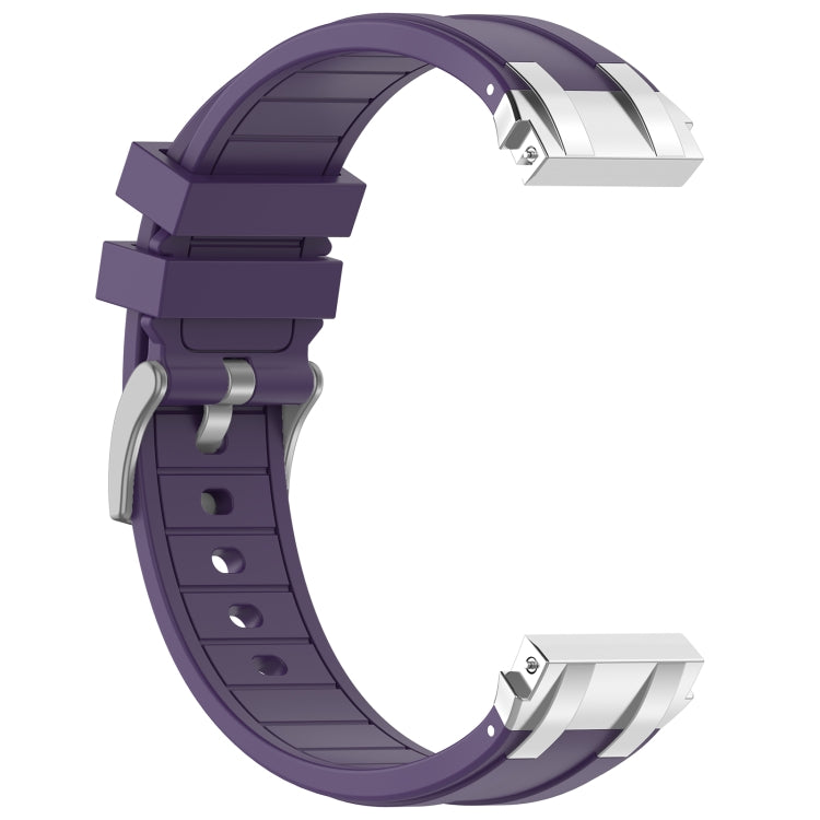 For Amazfit Pop 20mm Quick Release Silver Buckle Royal Silicone Watch Band(Purple) - free shipping - PMC TechLife - Order now!